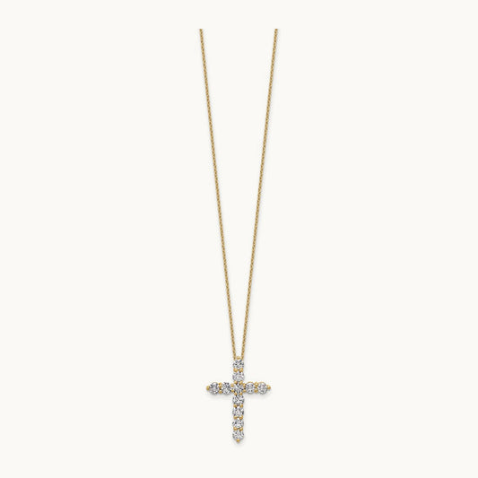 Cross Pendant Necklace, 1.50 ct tw Lab-Grown Diamond
