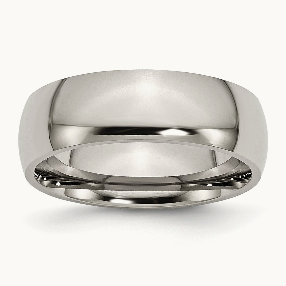 Polished Half Round Band — 7mm