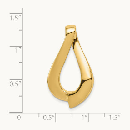 Fits up to Regular, 10mm Fancy Reversible Omega Slide, 8mm, 14K