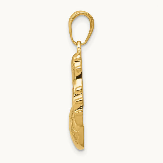 Soccer Ball and Shoe Pendant, 14K