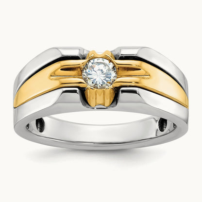 IBGoodman Men's Diamond Complete Ring, 14K Two-tone