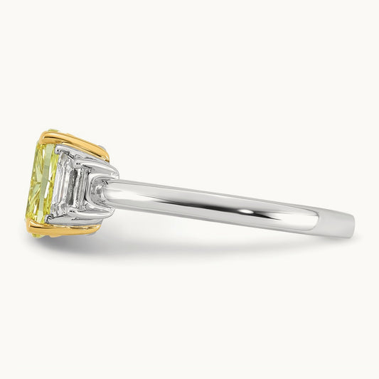 Vivid Yellow Ring, 2.00-4.00 ct tw Lab-Grown Diamond