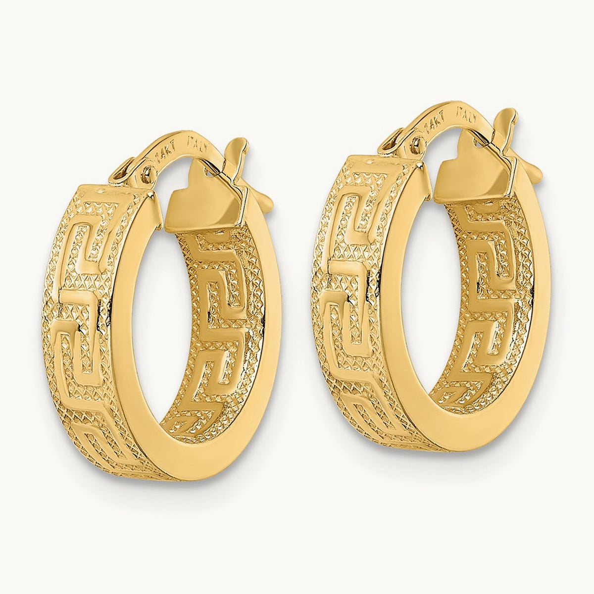Polished Hoop Earrings, 14K