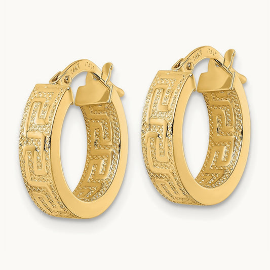 Polished Hoop Earrings, 14K