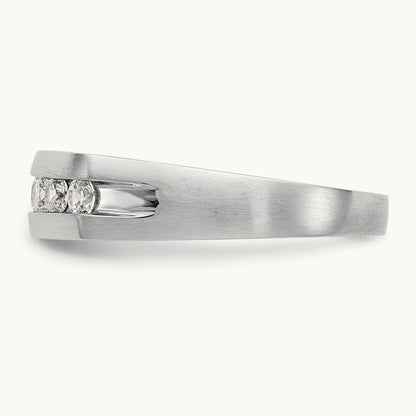 Diamond Men's Band, 14K White Gold