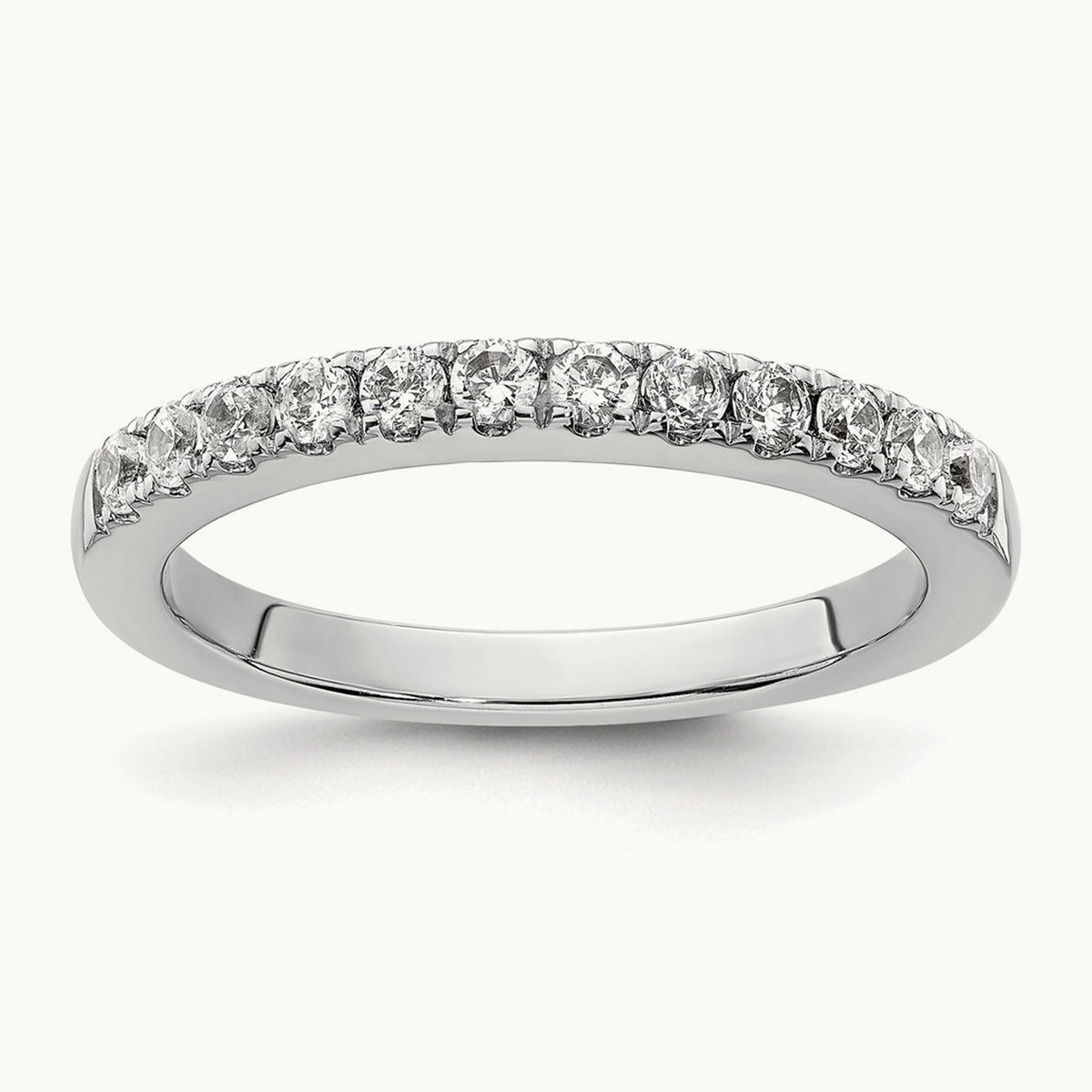 Diamond Wedding Band, 14K White Gold