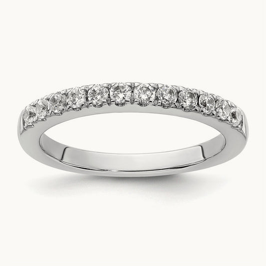 Diamond Wedding Band, 14K White Gold