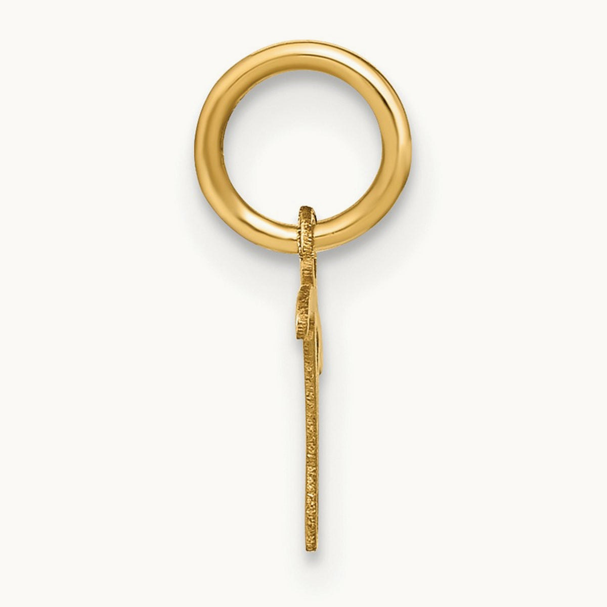 Upper case Initial Charm — 14K Yellow Gold, T