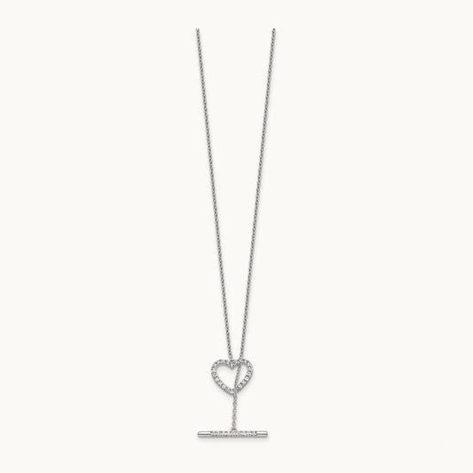 Heart Toggle Necklace, 0.25 ct tw Lab-Grown Diamond