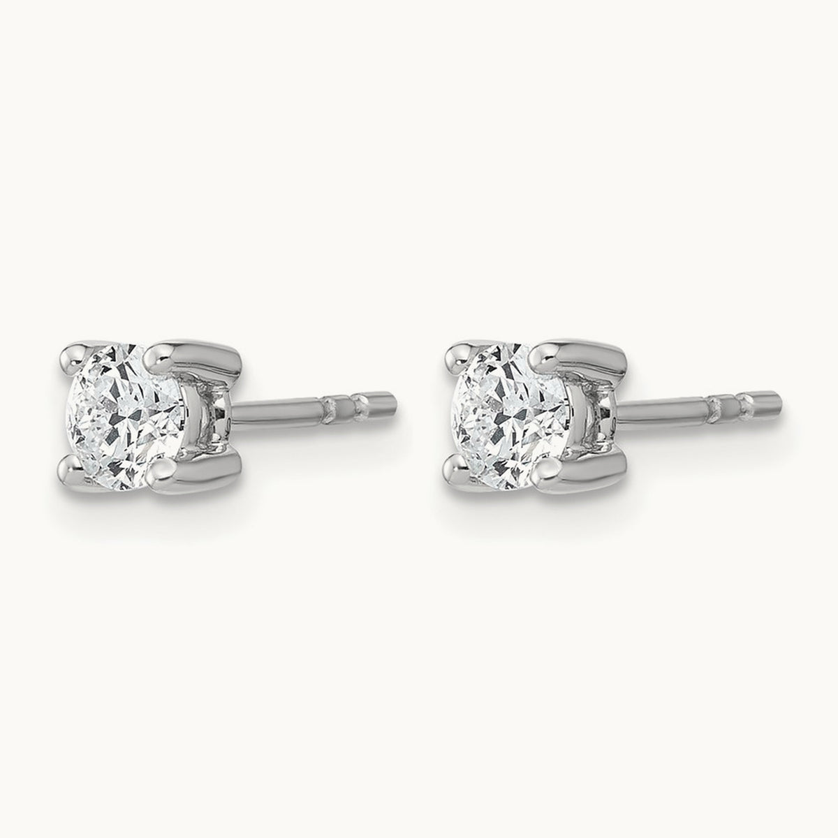 Round Heavyweight Stud Earrings, 0.10-7.00 ct tw Lab-Grown Diamond — 1/2 ct, 14K White Gold