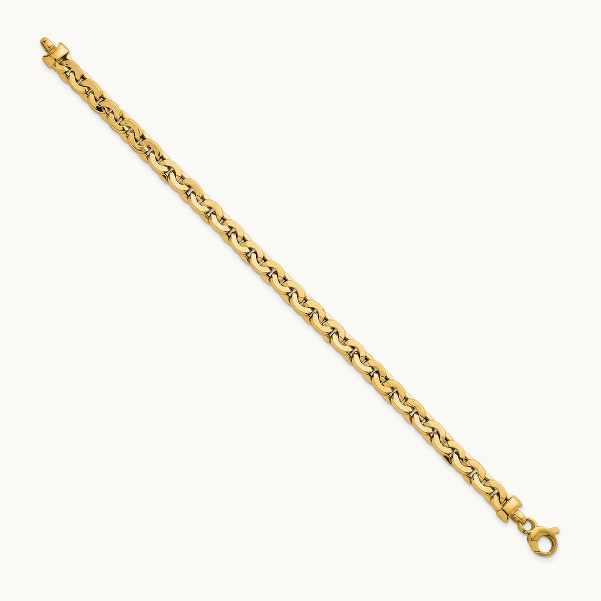 Polished Fancy Link 7.5 Inch Bracelet, 5.75mm, 14K