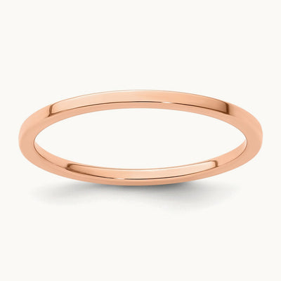 Flat Stackable Band — 14K Rose Gold