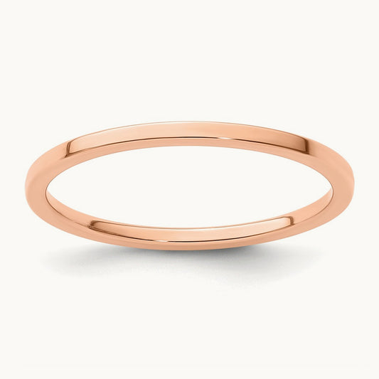 Flat Stackable Band — 14K Rose Gold
