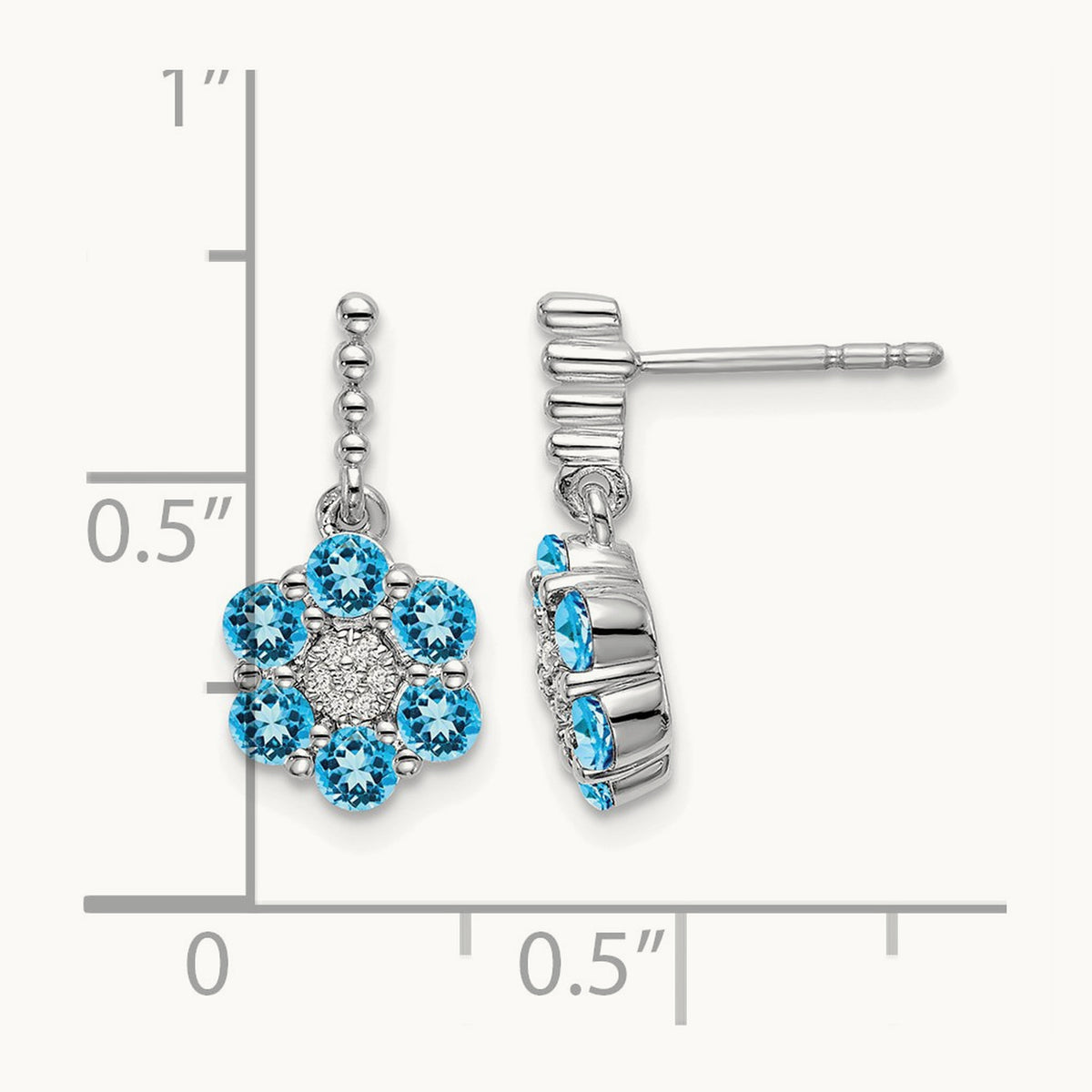 Blue Topaz and Diamond Earrings — photo set