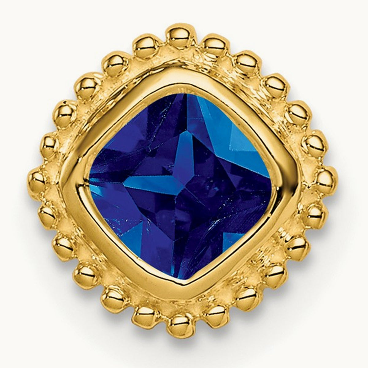 Cushion Sapphire Chain Slide, 14K
