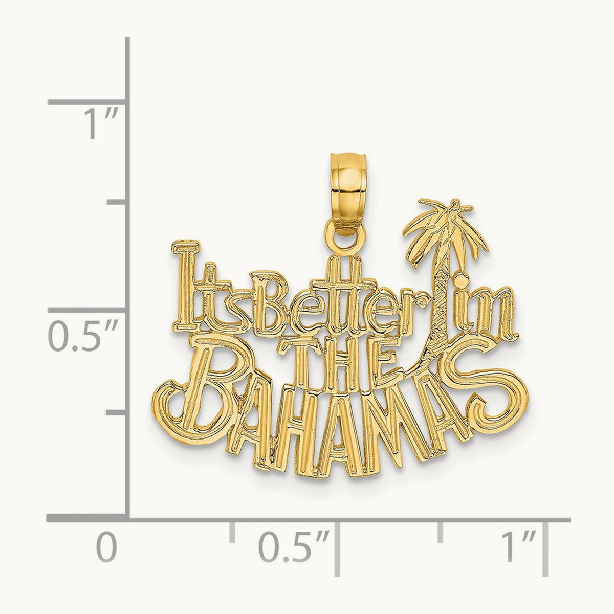 ITS BETTER IN THE BAHAMAS Charm, 14K