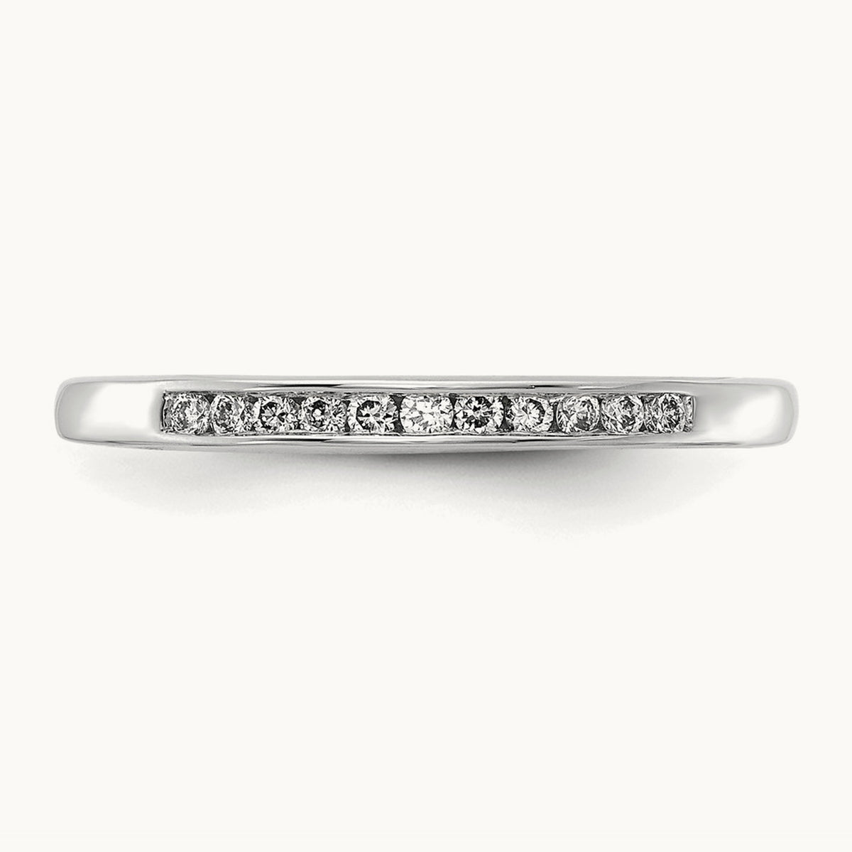 Channel Set Band, 0.10-1.00 ct tw Lab-Grown Diamond — 1/10 ct, 14K White Gold