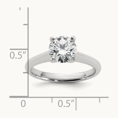 Round 8X Ring, 1.50 ct tw Lab-Grown Diamond — 14K White Gold