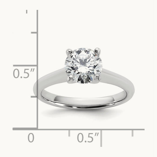 Round 8X Ring, 1.50 ct tw Lab-Grown Diamond — 14K White Gold