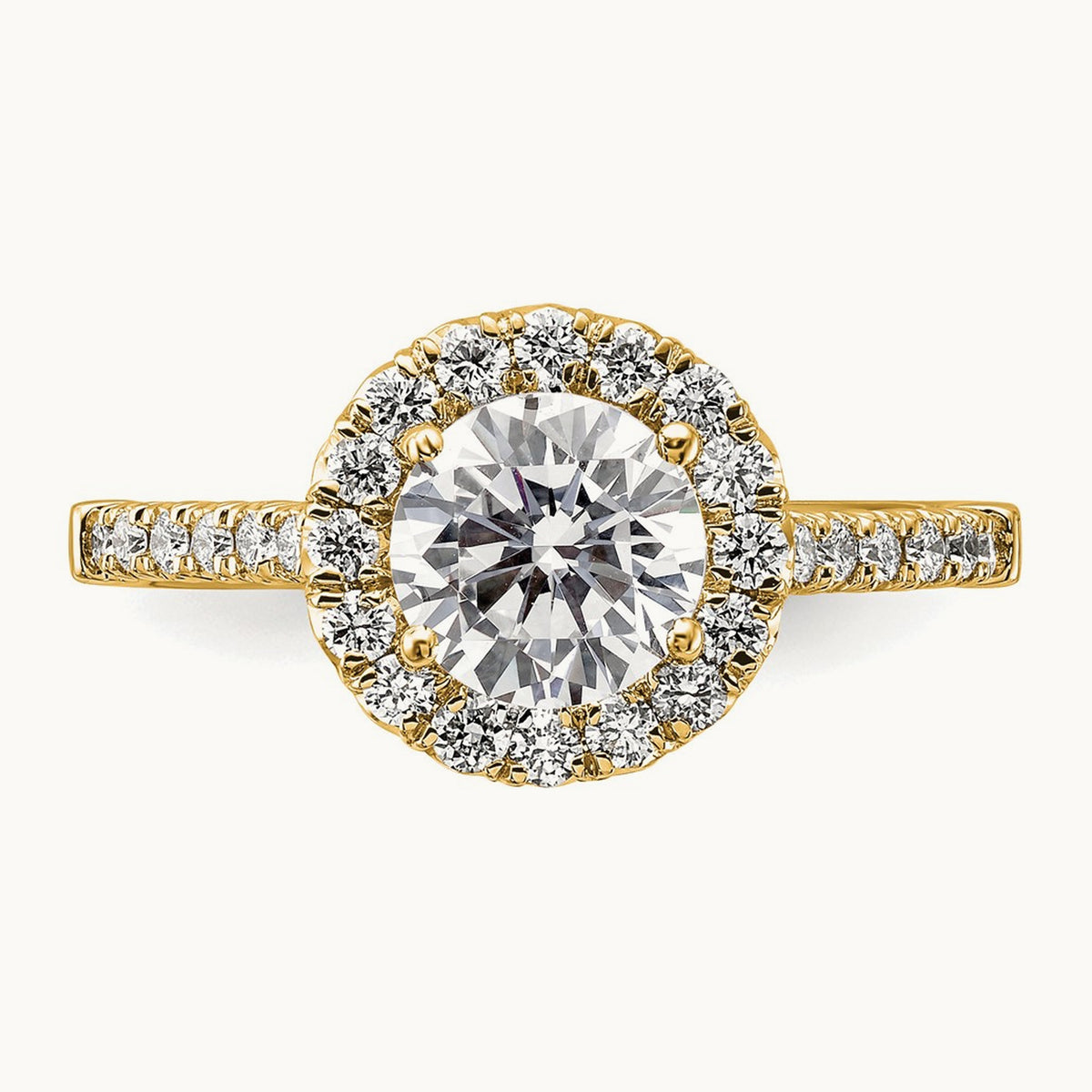 Semi-Mount Engagement Ring, 0.25-0.50 ct tw Lab-Grown Diamond — 1/2 ct (holds 1 1/2 ct center) · VS/SI (Great), 14K Yellow Gold, 7