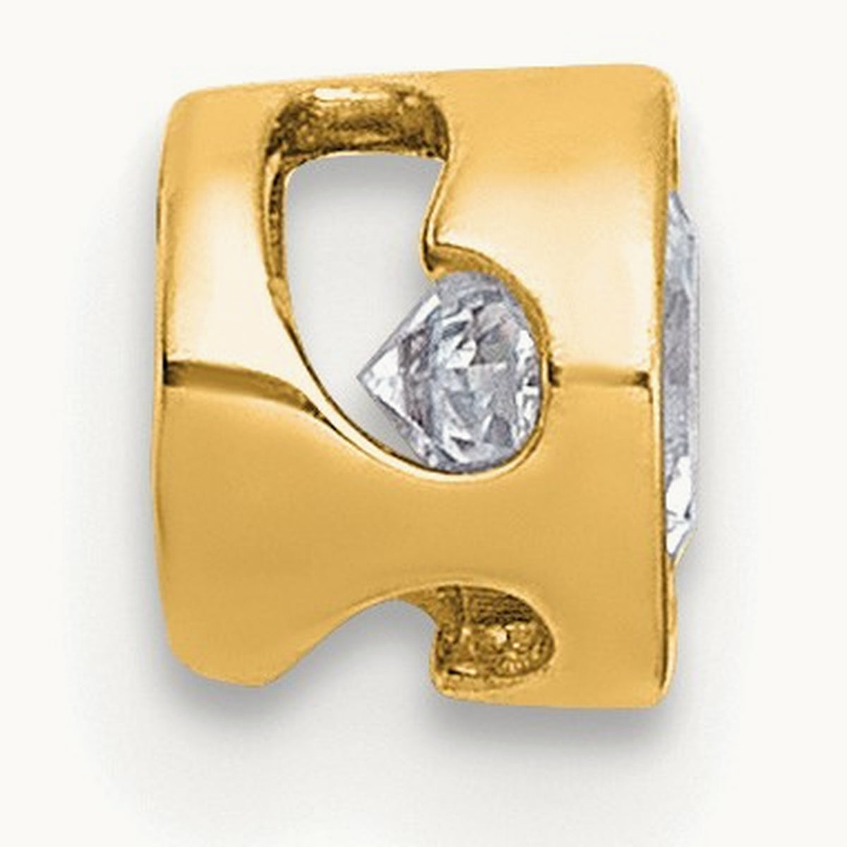 Round Bezel Set Chain Slide Pendant, 0.25-3.00 ct tw Lab-Grown Diamond — 1/3 ct, VS (Best), 14K Yellow Gold