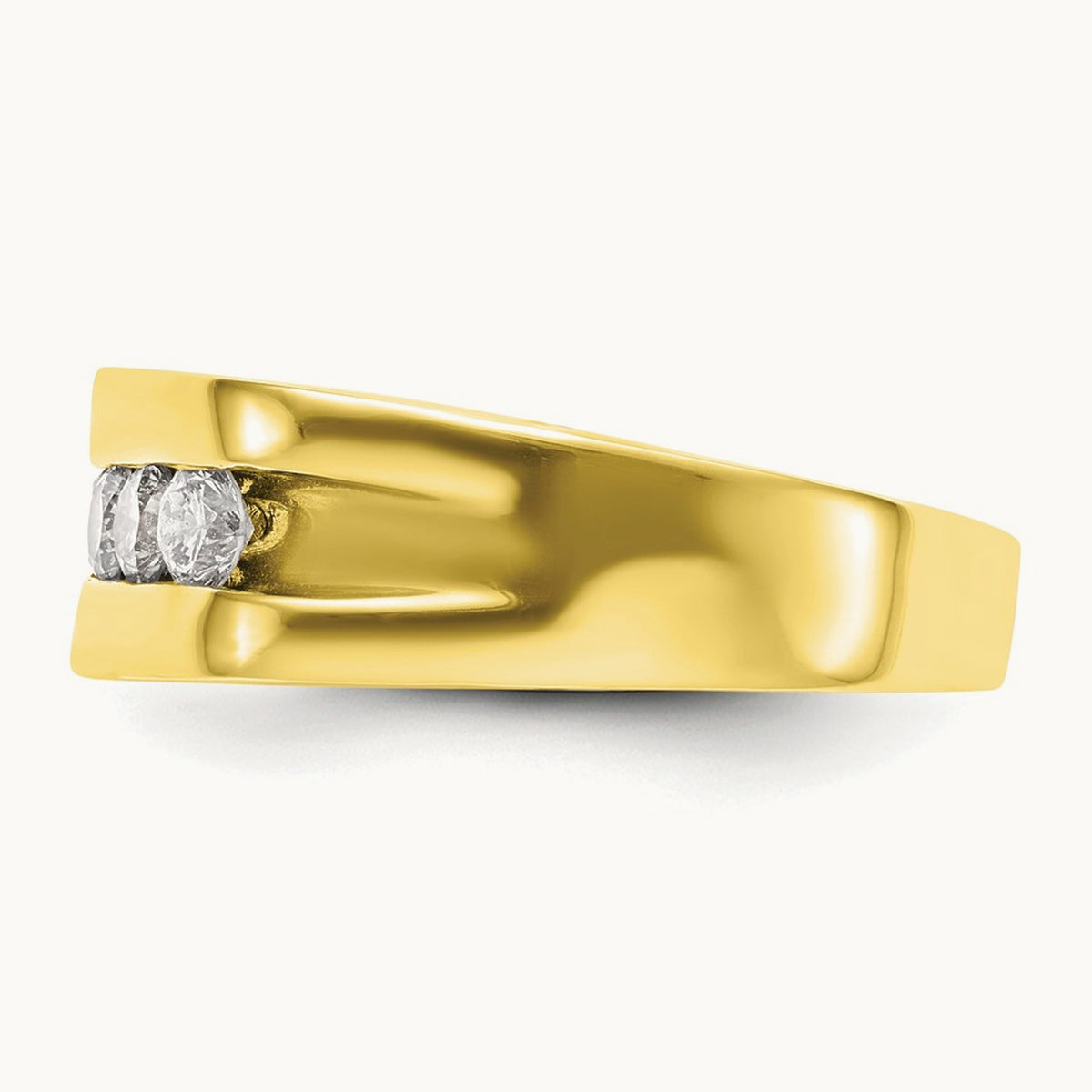 Men's Band, 0.75 ct tw Lab-Grown Diamond — 10K Yellow Gold
