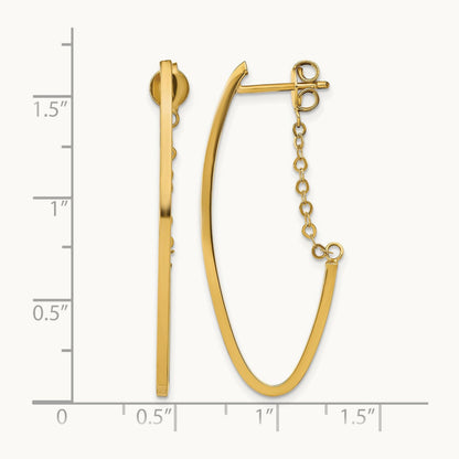 Polished Hoop Earrings, 14K — Leslie's