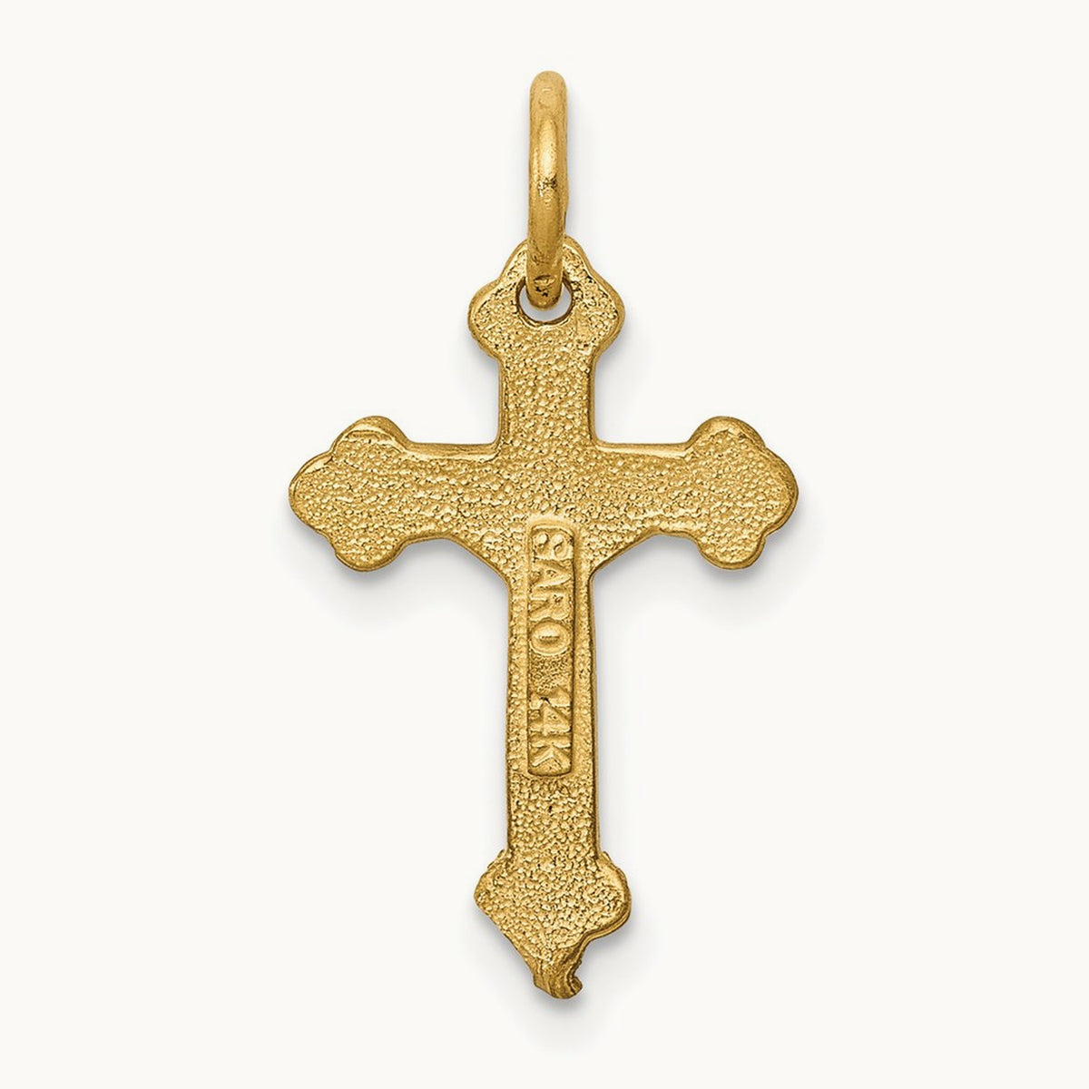 INRI Diamond-cut Crucifix Charm, 14K