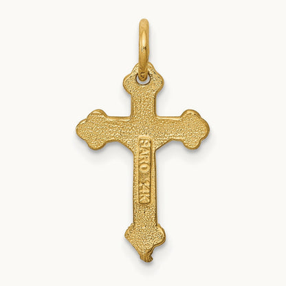 INRI Diamond-cut Crucifix Charm, 14K