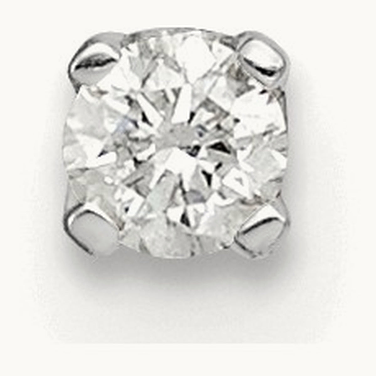 AA Quality Complete Diamond Stud Earring, 14K White Gold