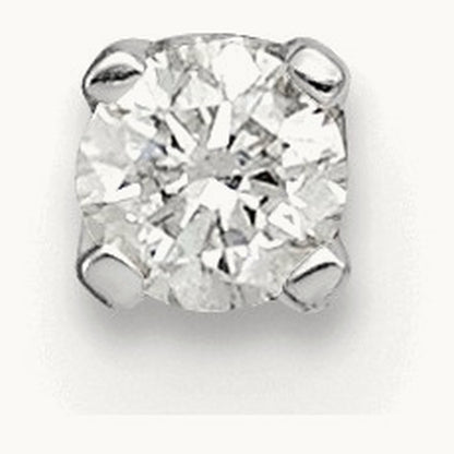 AA Quality Complete Diamond Stud Earring, 14K White Gold