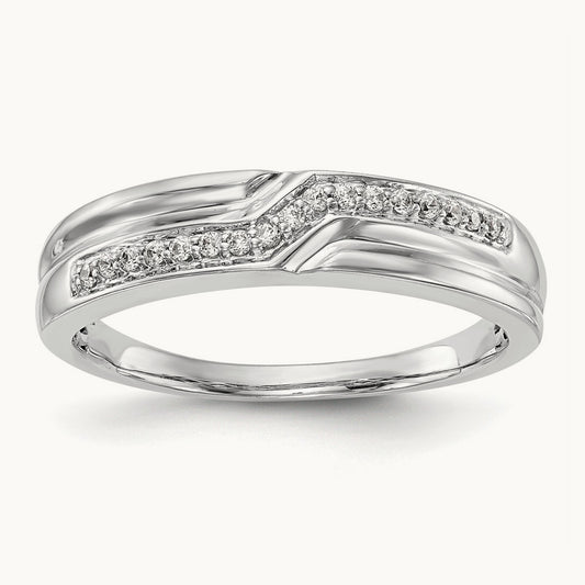 Diamond Men's Band, 14K White Gold