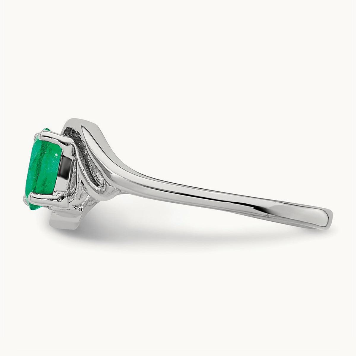 Emerald Ring, 14K White Gold