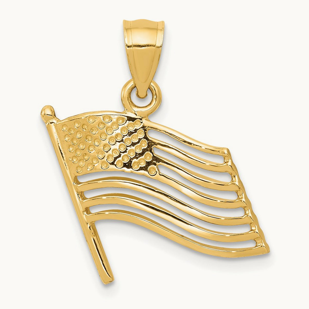 American Flag Pendant, 14K
