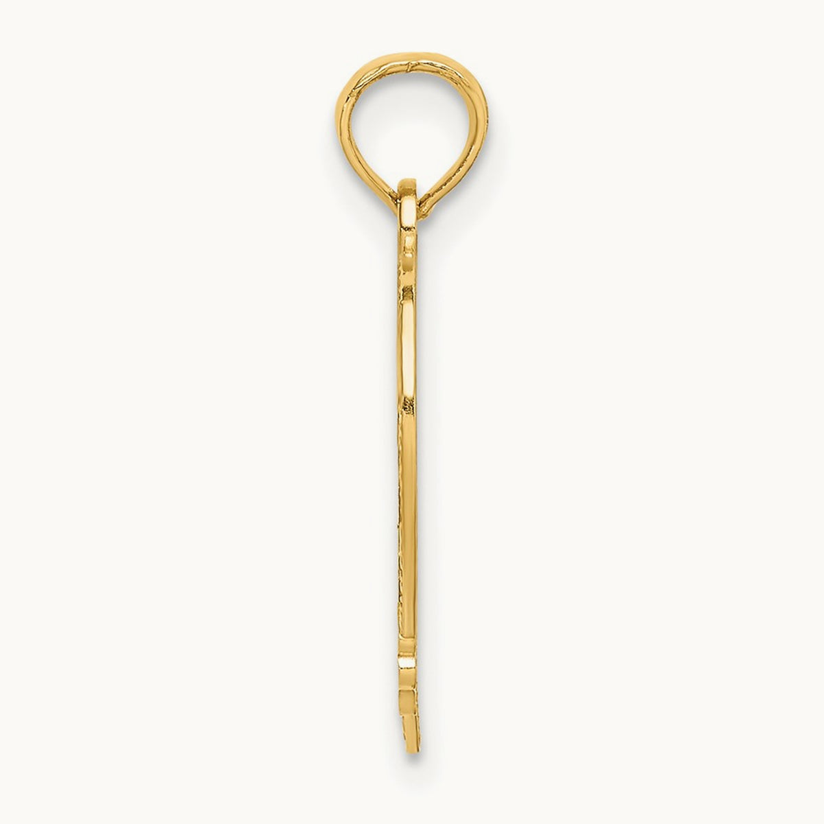 QUINCE ANOS 15 in Heart Charm, 14K