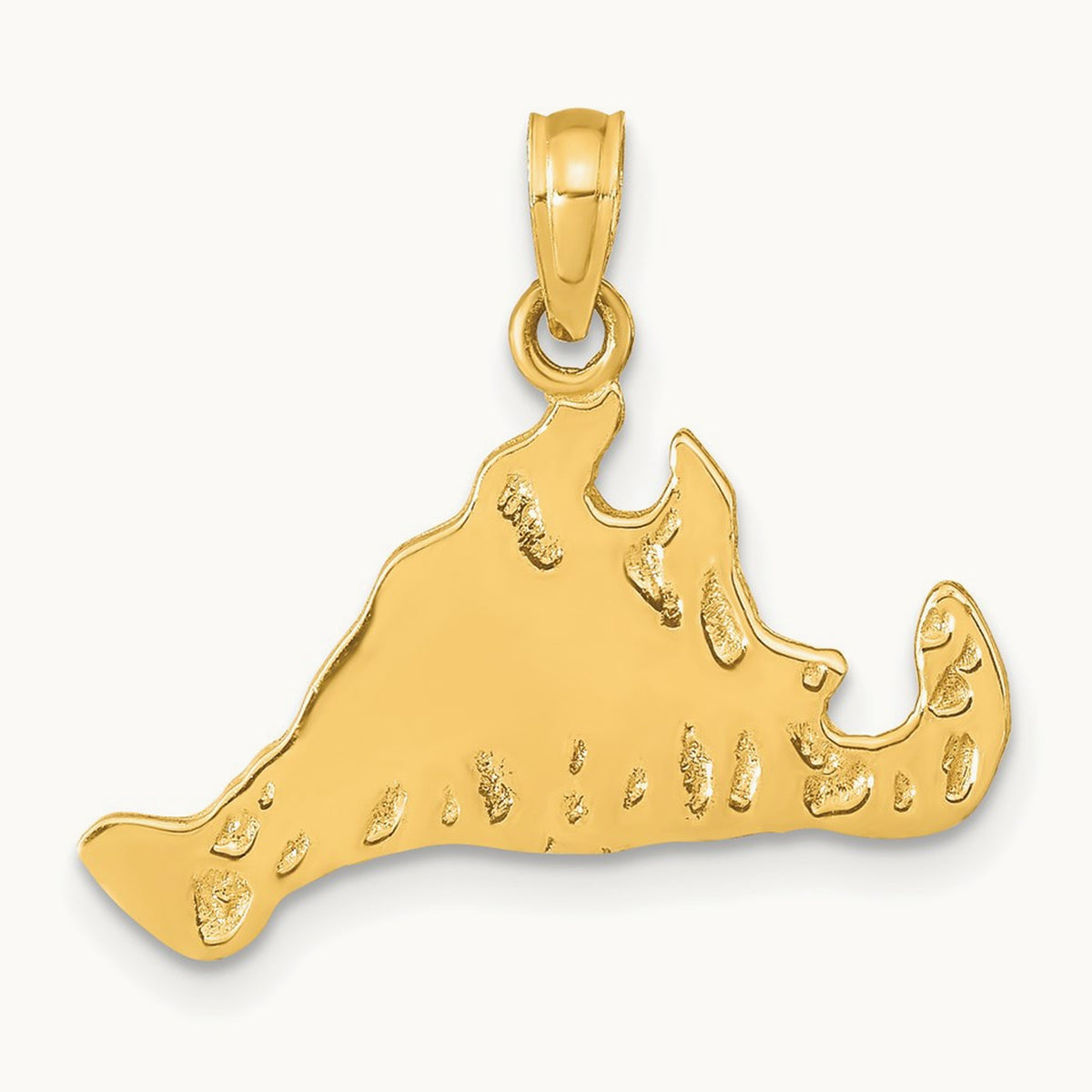 Martha's Vineyard Island Pendant, 14K