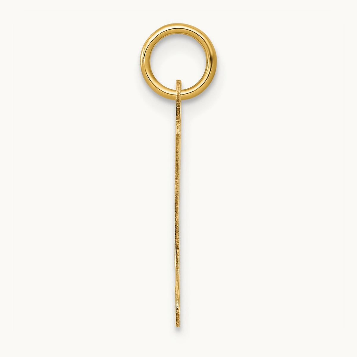 Medium Fancy Script Initial Charm — 14K Yellow Gold, L