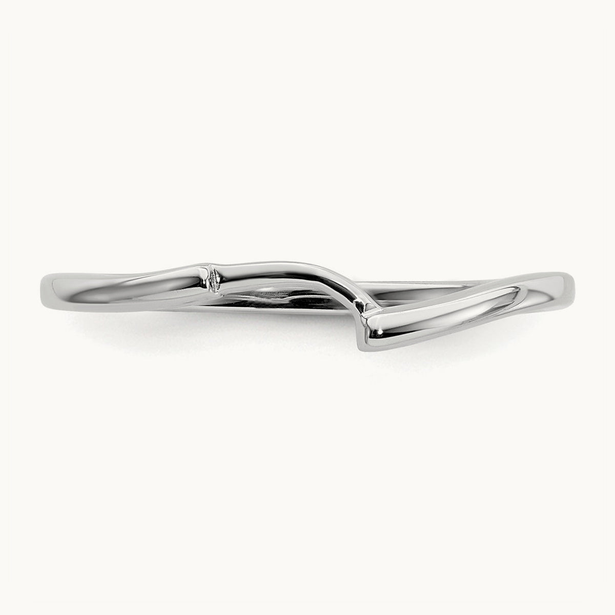 Contoured Band, 14K White Gold