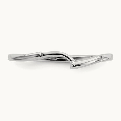Contoured Band, 14K White Gold