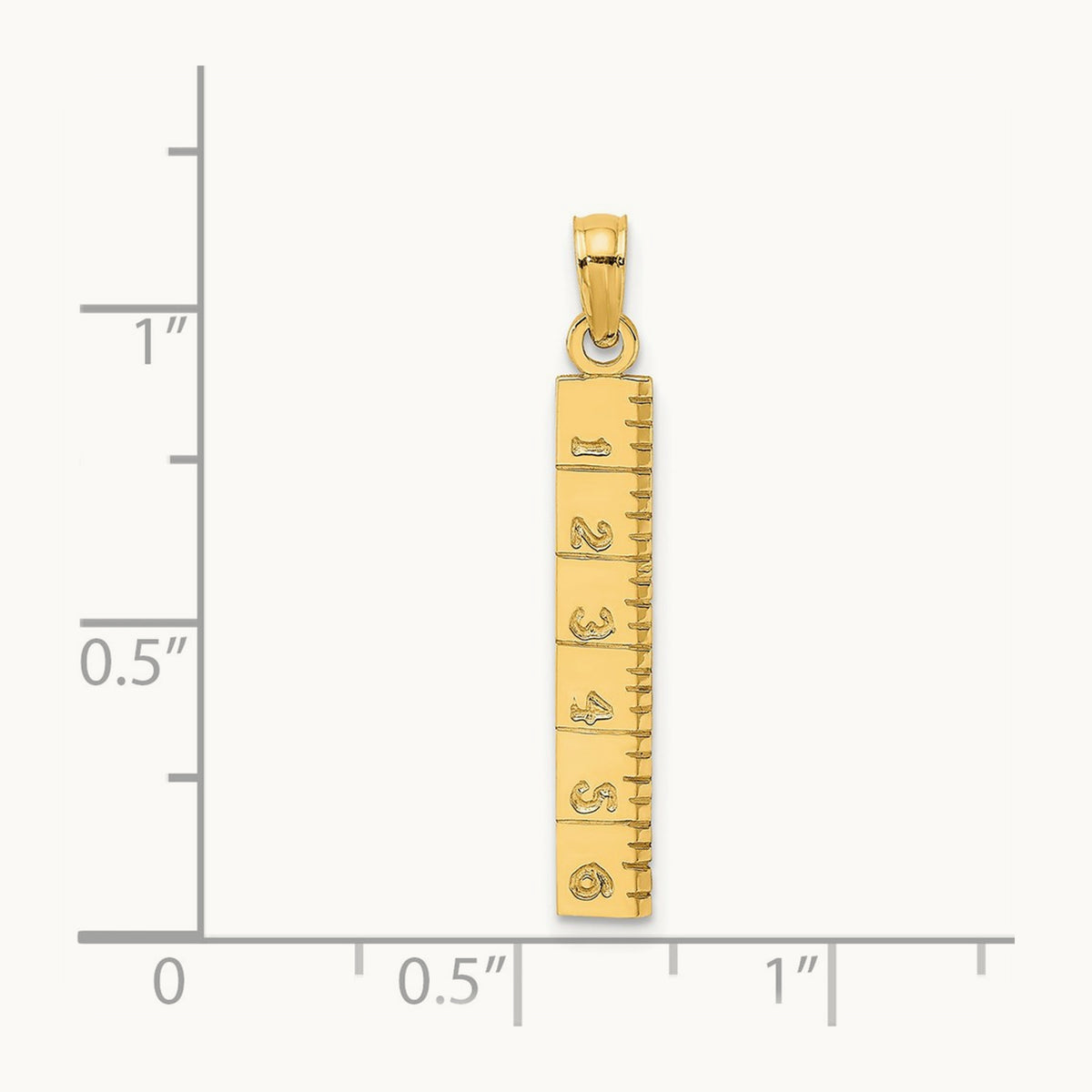 Six Inch Ruler Charm, 14K