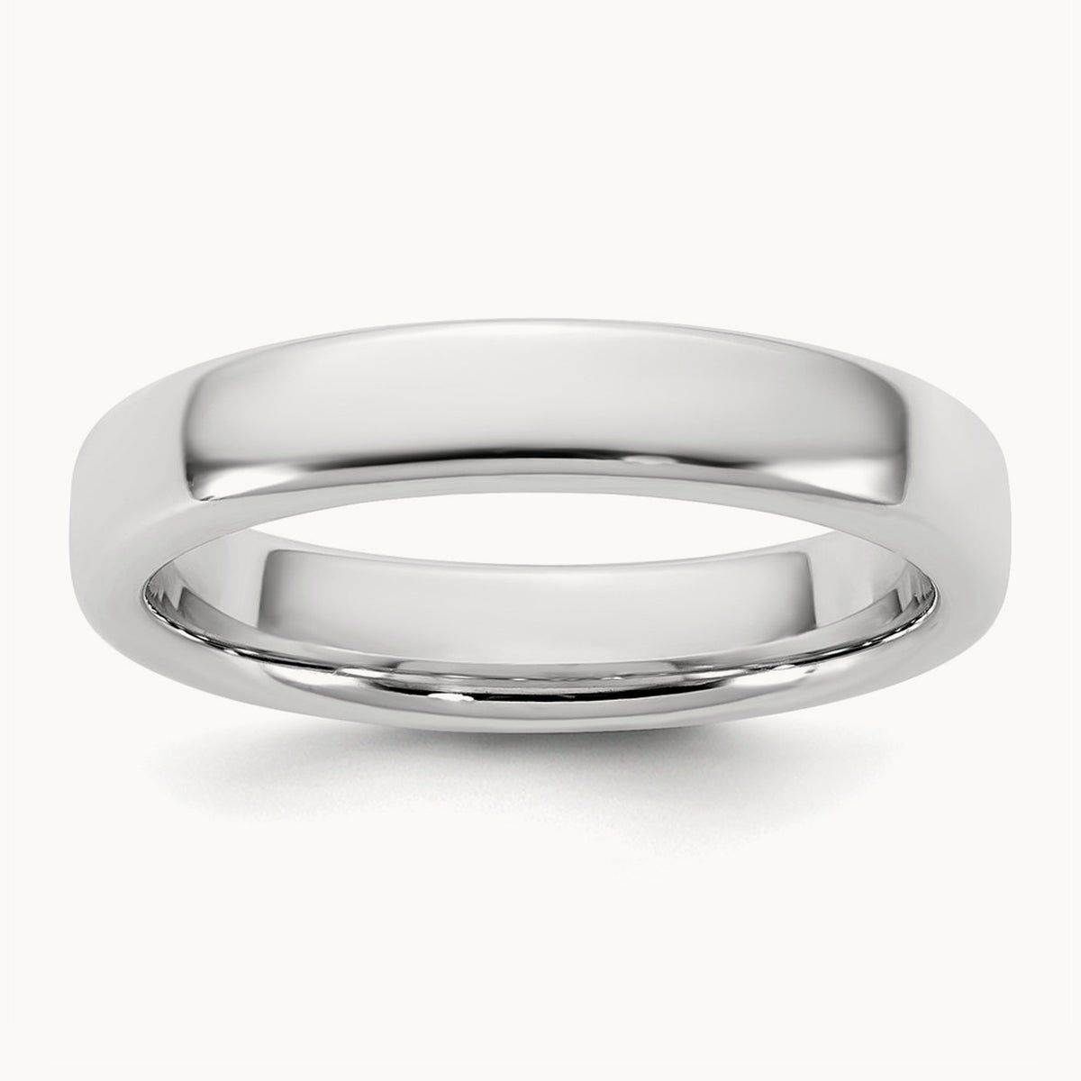 European Comfort Fit Band — 14K White Gold, 4mm