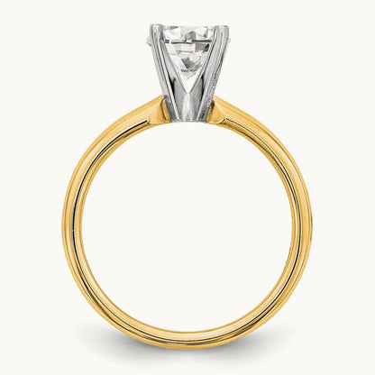 5/8ct. Medium-Weight 4-Prong Solitaire Mounting, 14K Two-tone