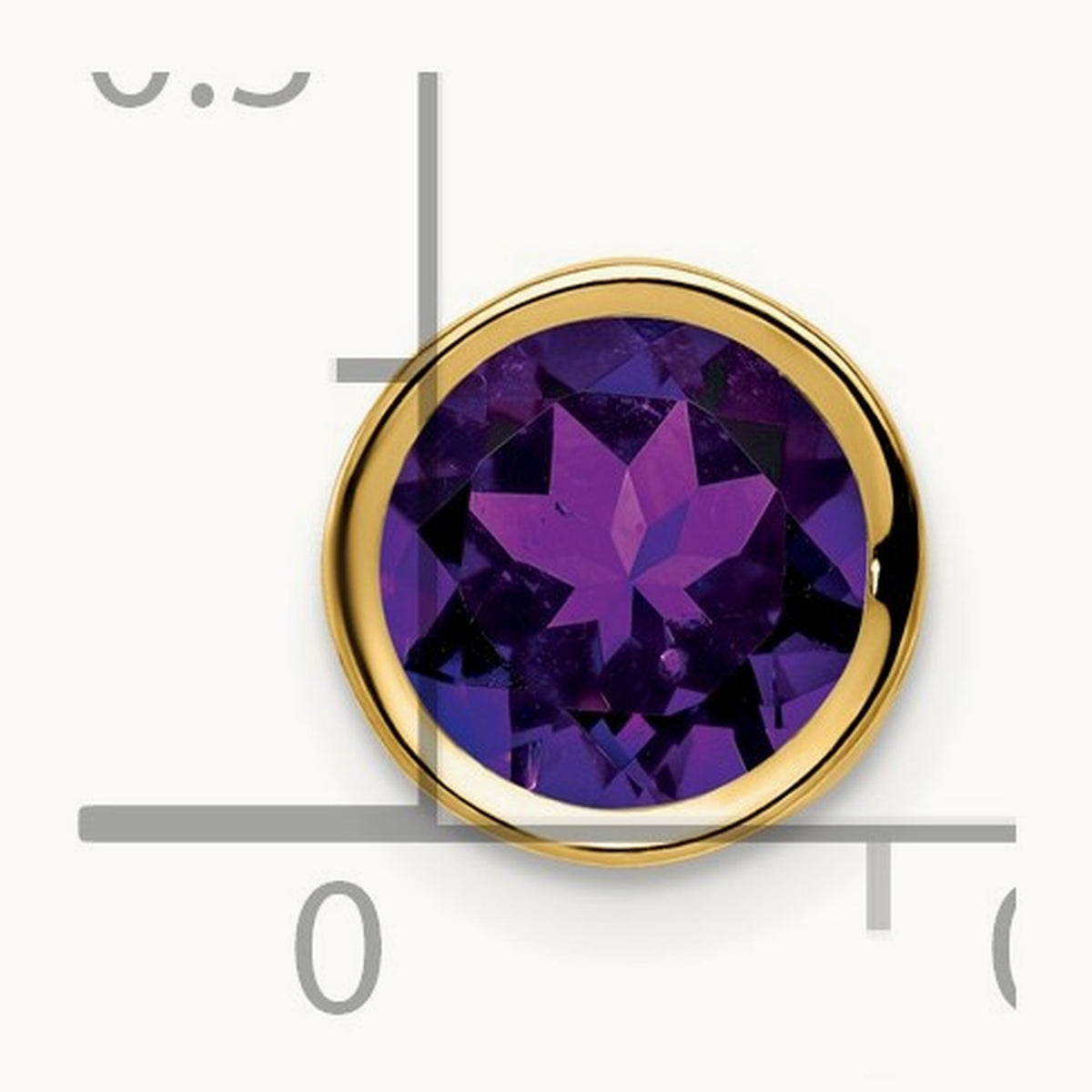 Amethyst Bezel Pendant — 7mm