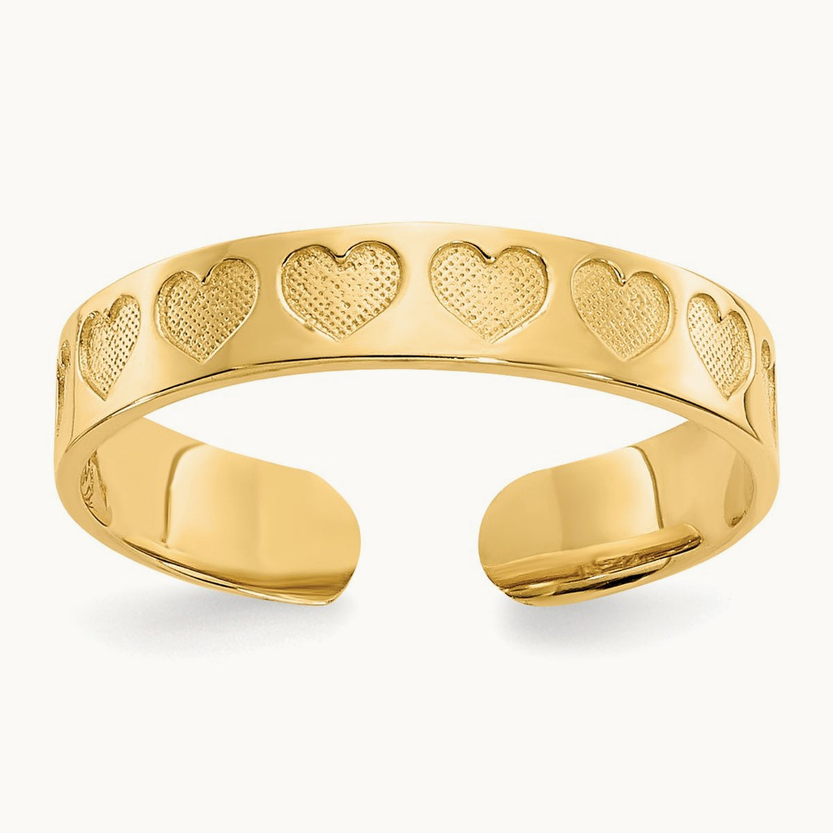 Heart Toe Ring, 14K