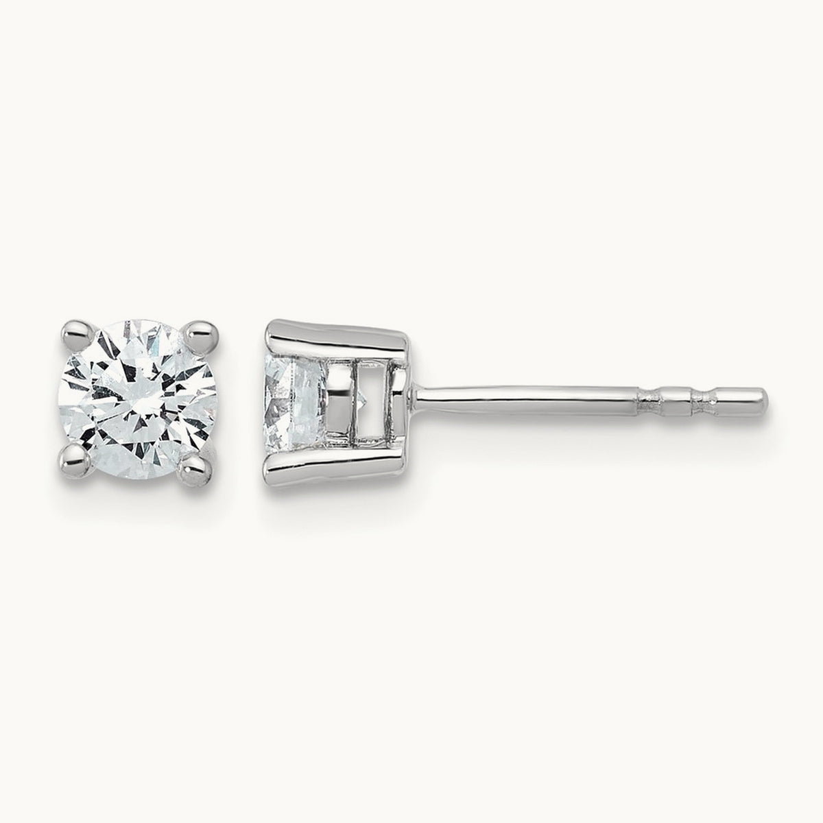 Round Heavyweight Stud Earrings, 0.10-7.00 ct tw Lab-Grown Diamond — 3/4 ct, Platinum