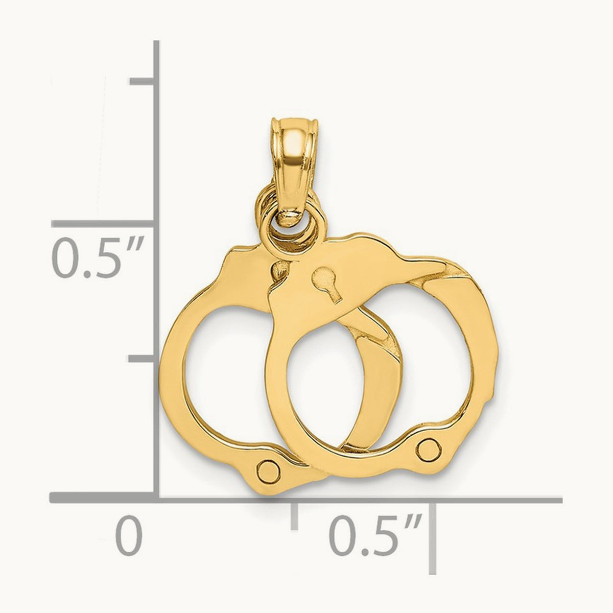 2-Piece Handcuffs Charm — 11.7mm