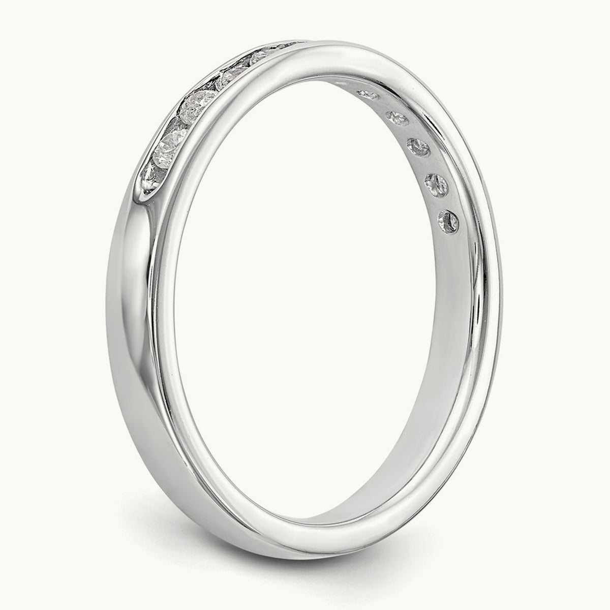 11- Stone Ladies Band Mounting, 1.9mm, 14K White Gold