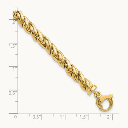 Polished Fancy Twist Bracelet, 14K