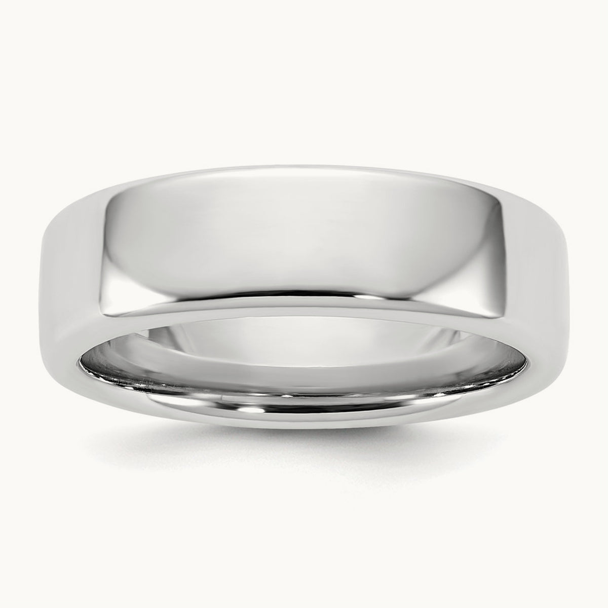 European Comfort Fit Band — 14K White Gold, 6mm