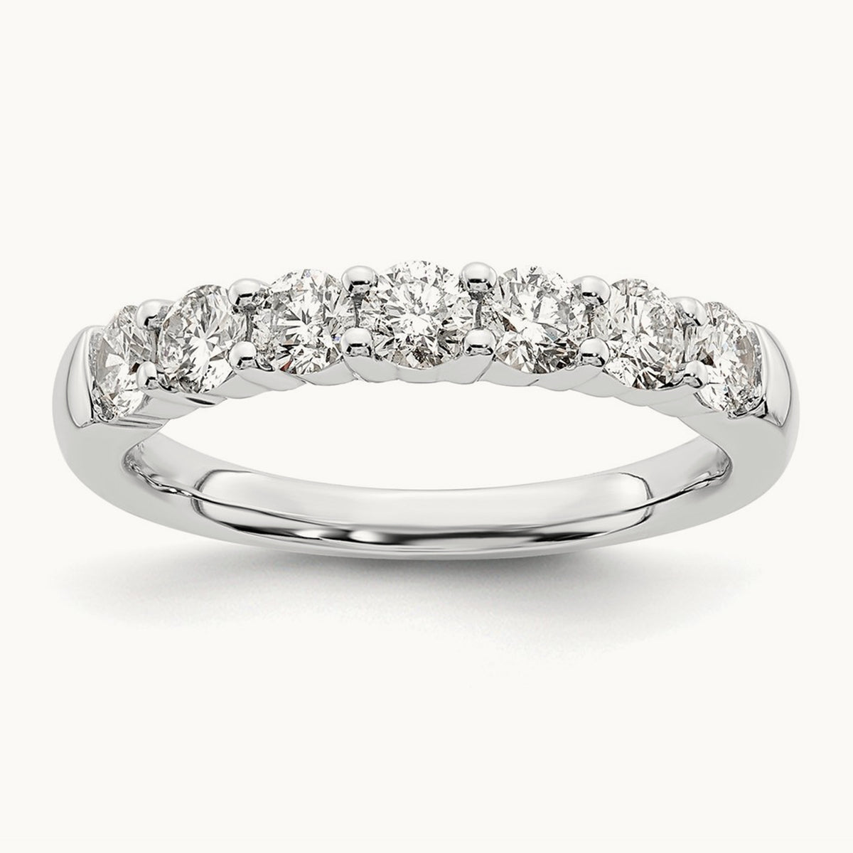 Prong-Set 7 Stone Band — 1 ct, 7